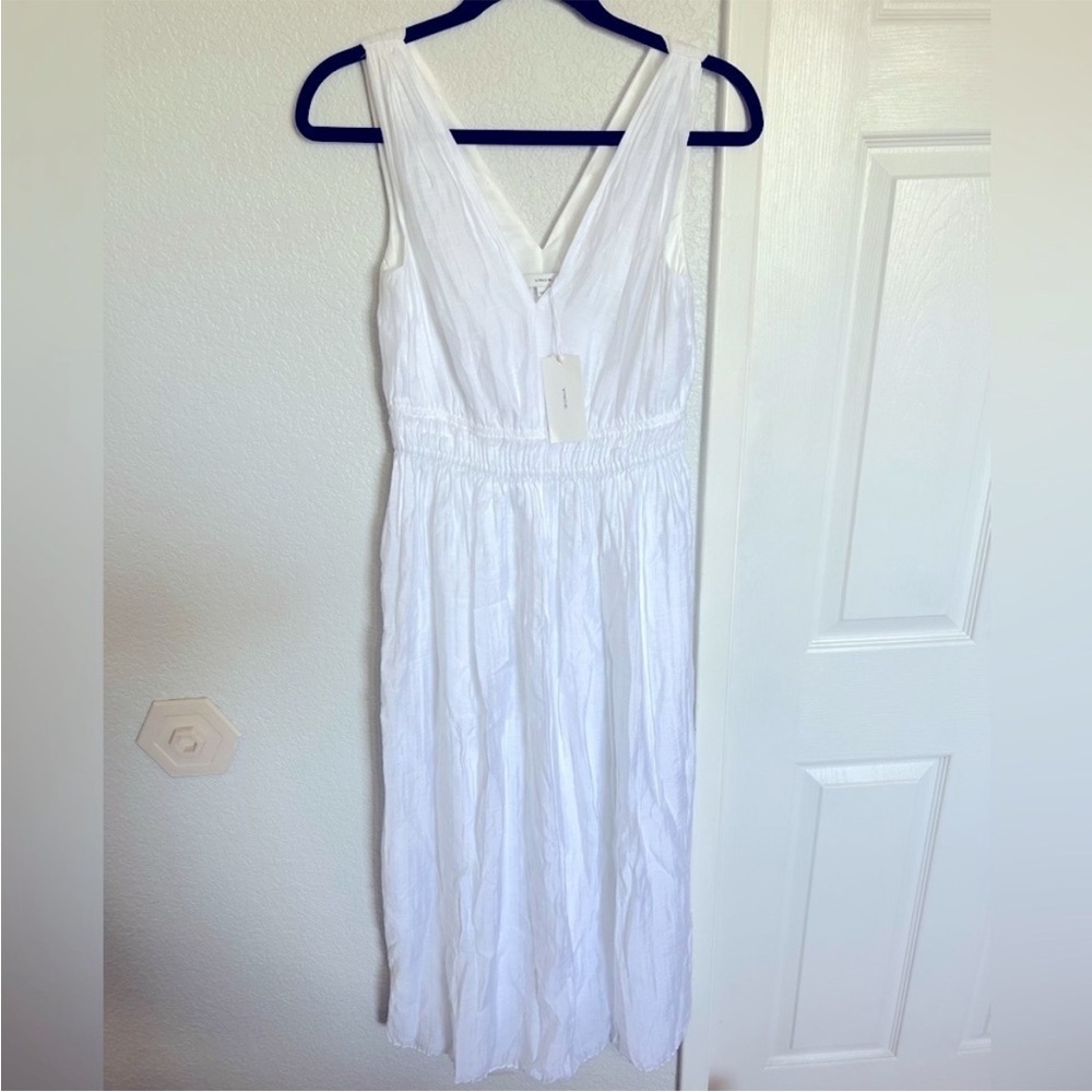 Vince Pleated Double V-Neck Dress - Picture 4 of 10